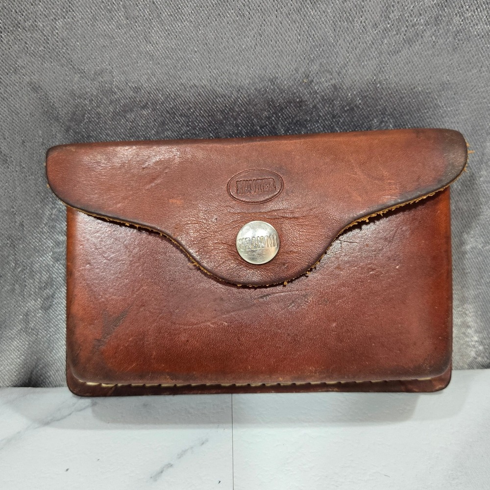 Hunter Leather Belt Pouch Case Unisex OS Brown Vintage Utility Sheath Holster